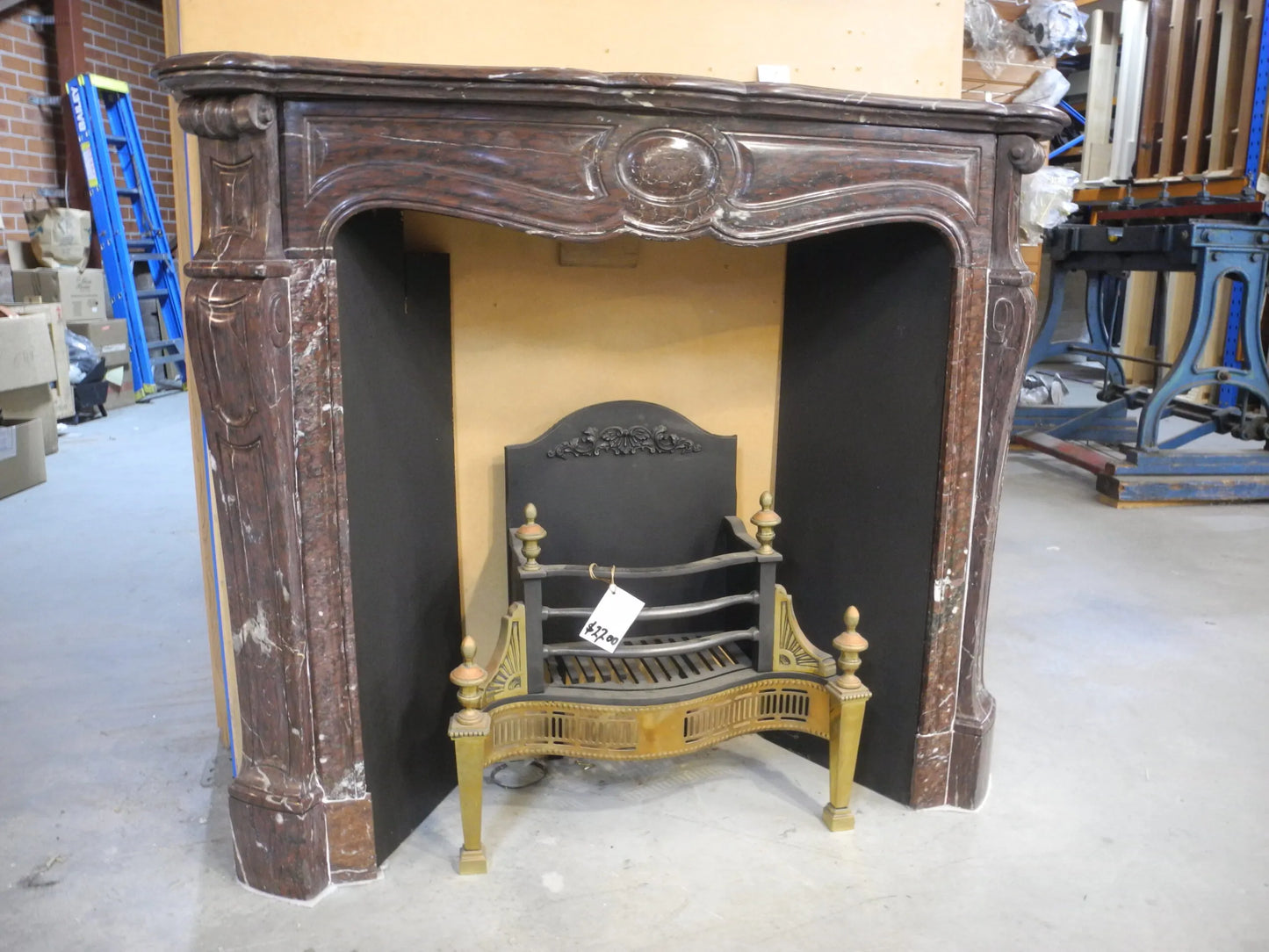 002 Restored French Marble Mantle