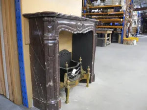 002 Restored French Marble Mantle - Original Vintage Salvage Tile