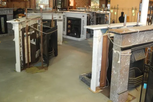 001 Classic White Carrara Marble Fire Surround - Original Vintage Salvage Tile