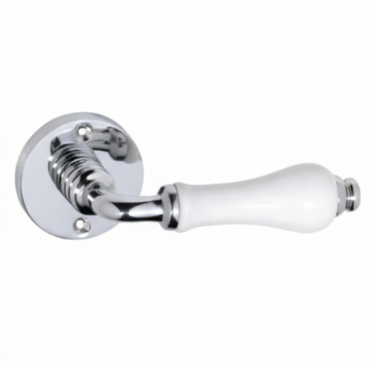 New Exeter Lever - Round Rose Backplate - Polished Brass - Brand New Tile