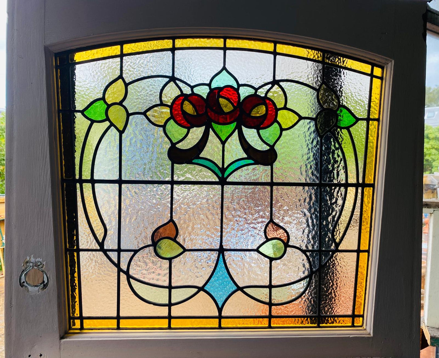 Curved Top Edwardian Leadlight Front Door