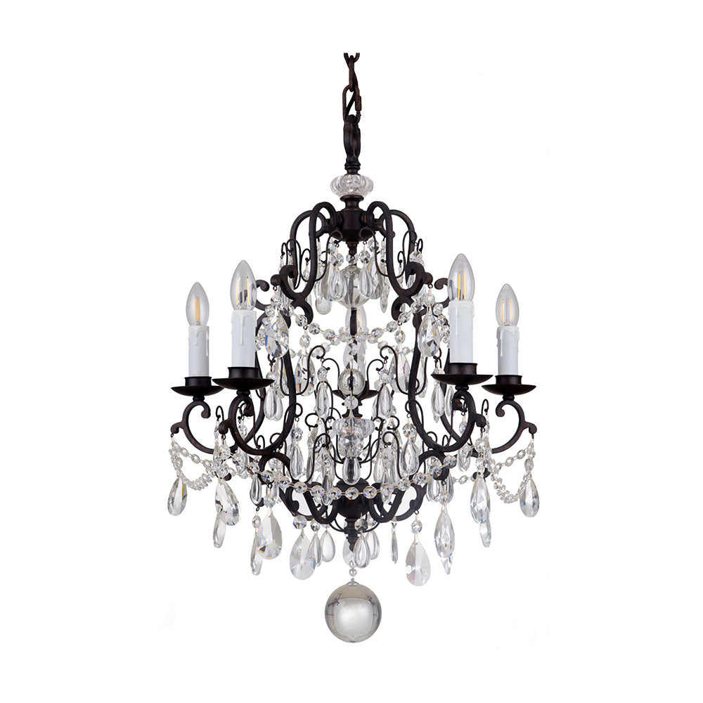 Salzburg 5 Light Crystal Chandelier