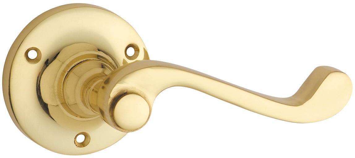 Milton Lever - Rose Round Backplate