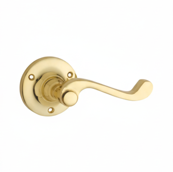 Milton Lever - Rose Round Backplate