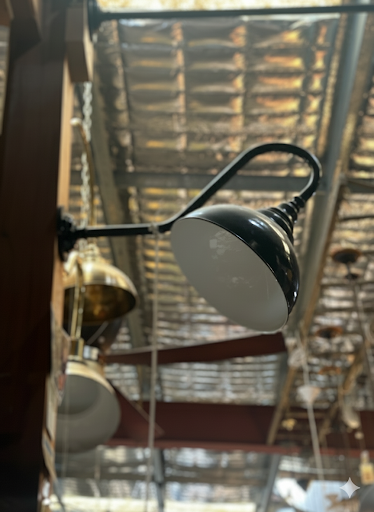 10" Dome Steel Shades Black (white inside) - Original Vintage Salvage Tile