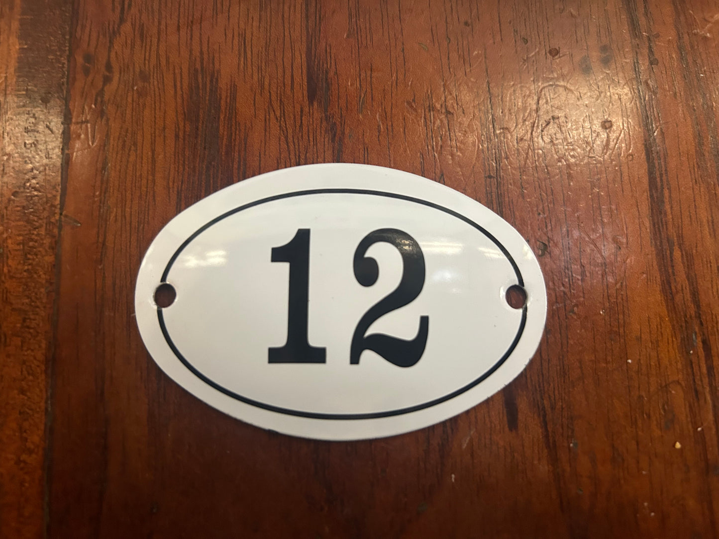 Black & White Enamel Numbers (Large)