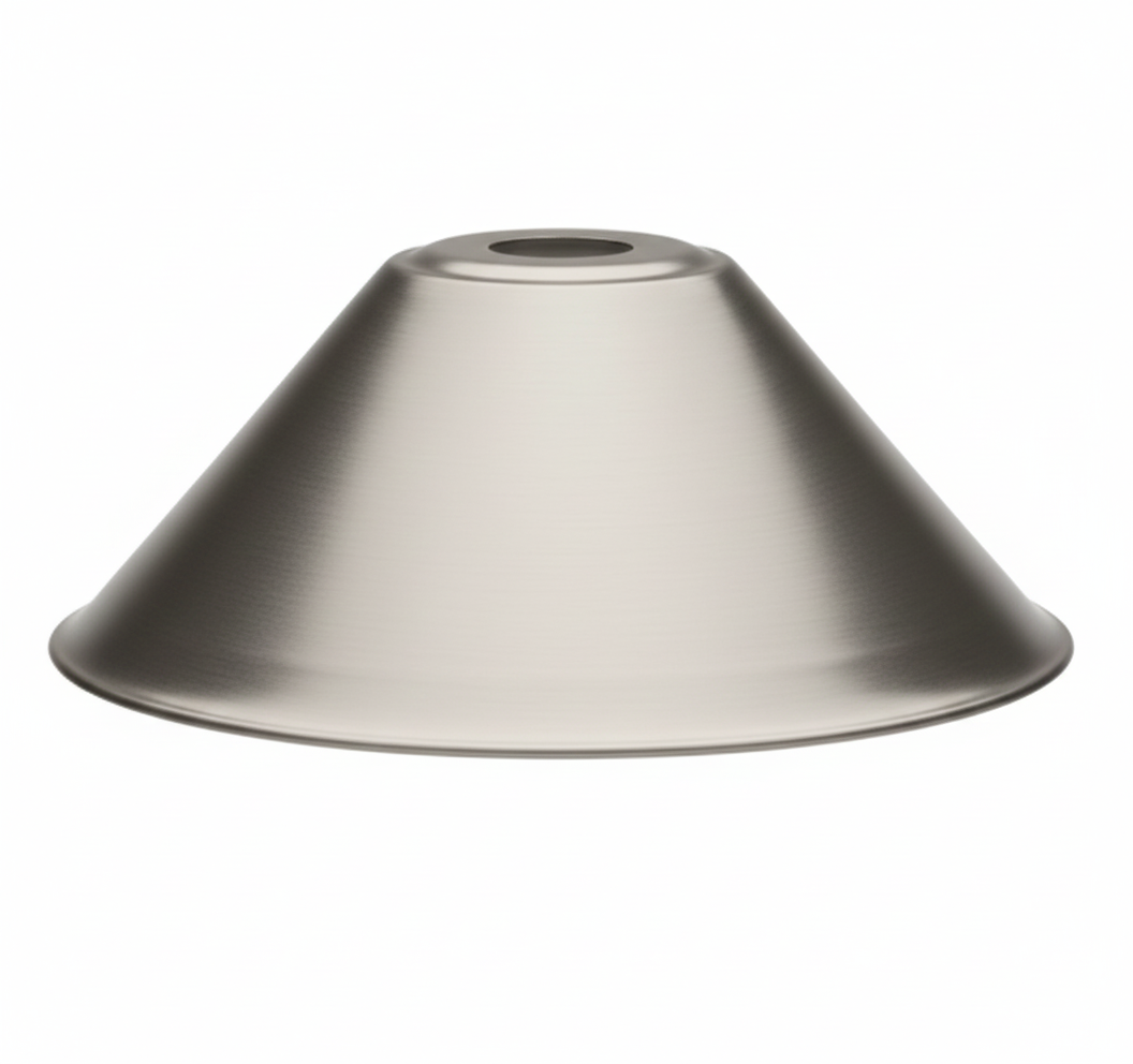 Conical Shade 8" Satin Nickel