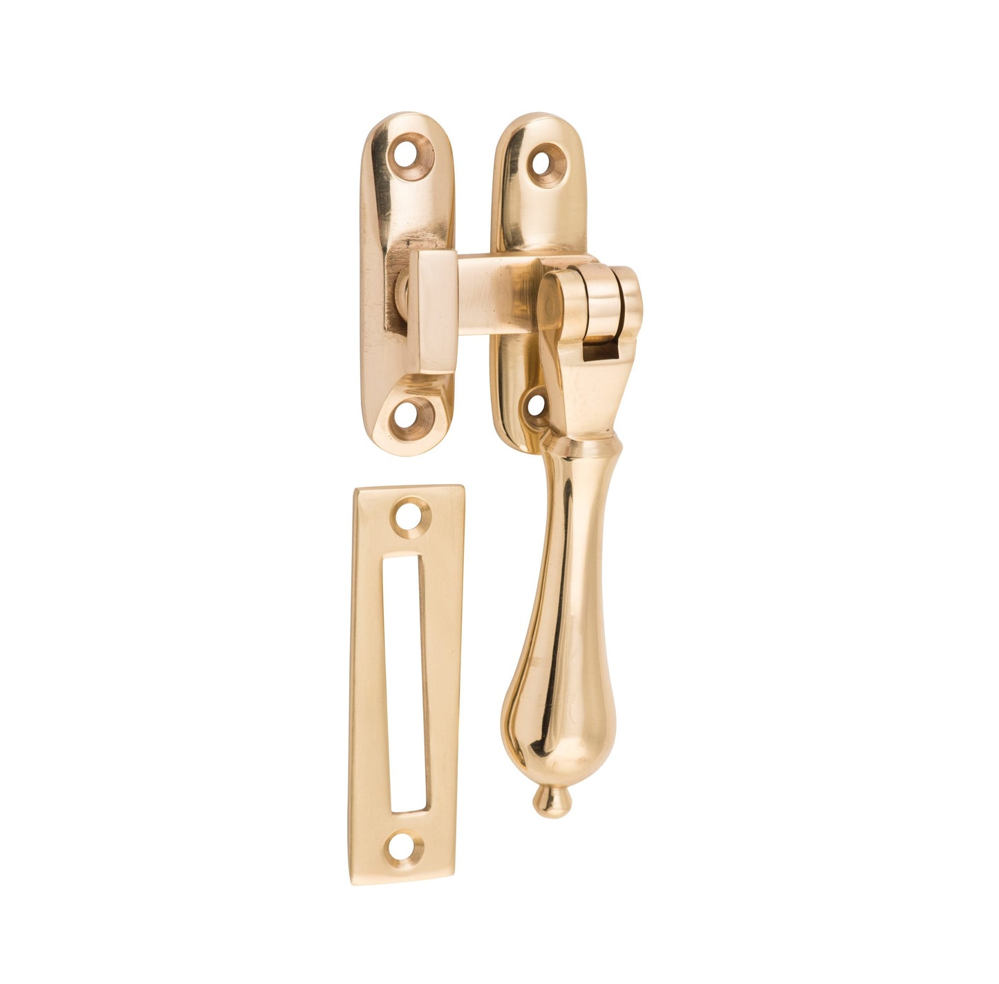 Teardrop Casement Fastener - Polished Brass
