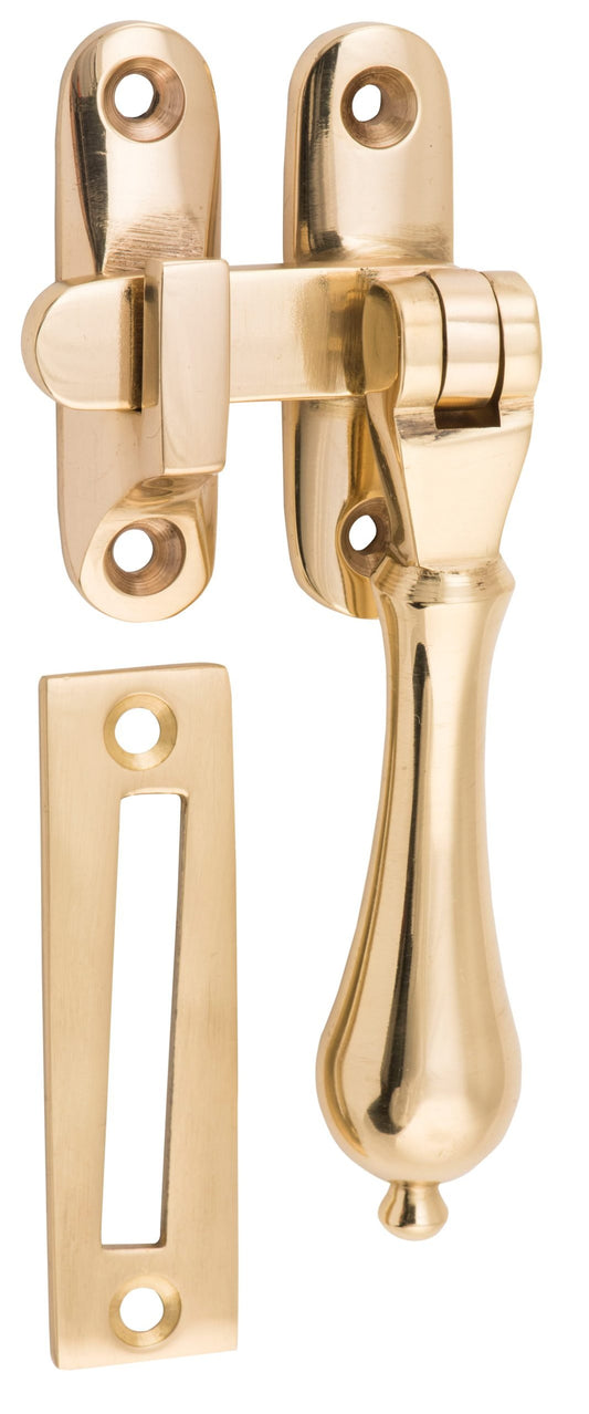New Long Throw Tear Drop Casement Fastener - Satin Chrome - Brand New