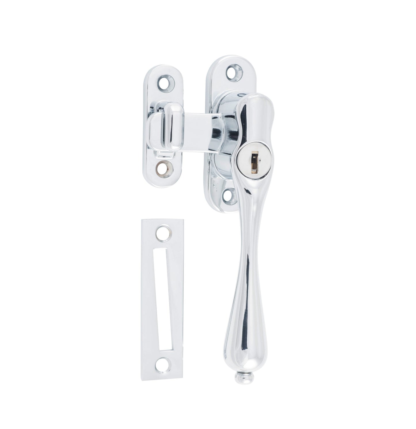 Locking Casement Fastener - Right Hand - Chrome Plated