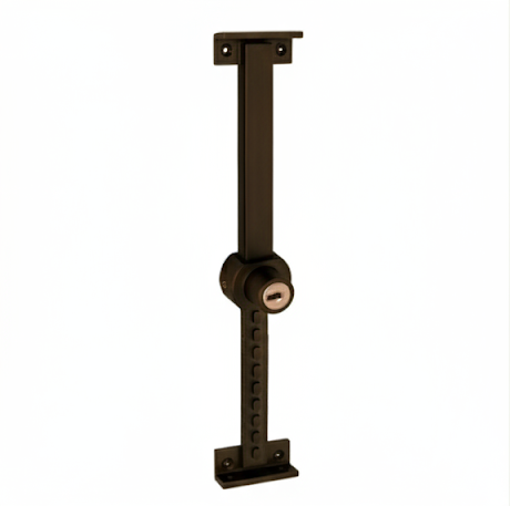 New Locking Telescopic Casement Stay - Antique Brass
