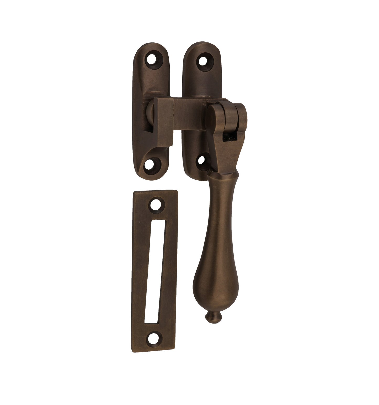 Teardrop Casement Fastener - Antique Brass