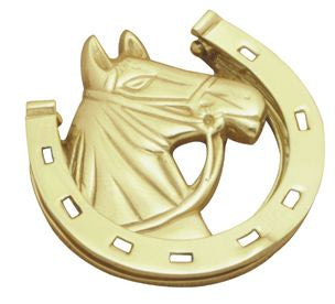Horse Knocker - Polished Brass