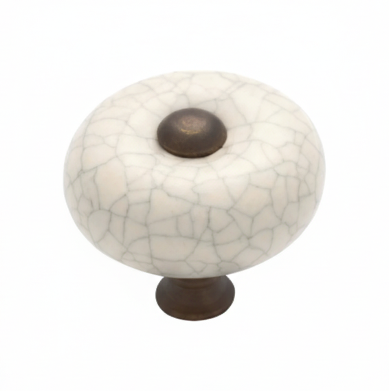 Crazed Round Cupboard Knob