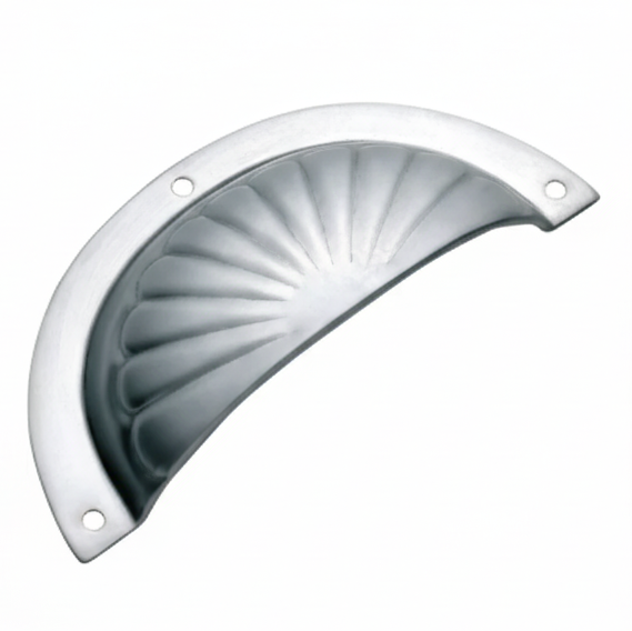 Fluted Drawer Pull - Sheet Brass