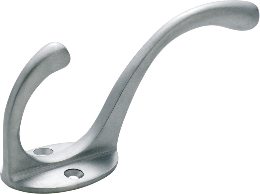 New Victorian Hat & Coat Hooks - Satin Chrome - Brand New Tile