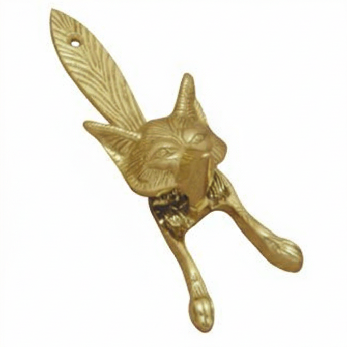 Fox Door Knocker - Polished Brass