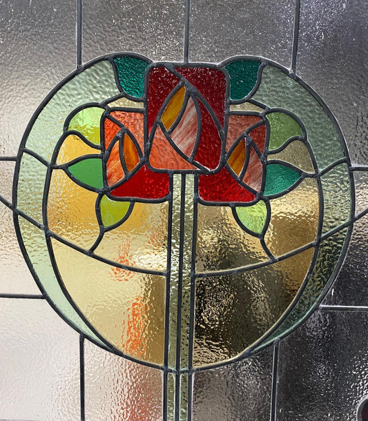 Curved Leadlight Feature Window