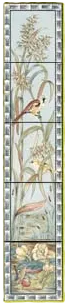 Printed Hearth Tiles, 5 Tile Set - Set #2