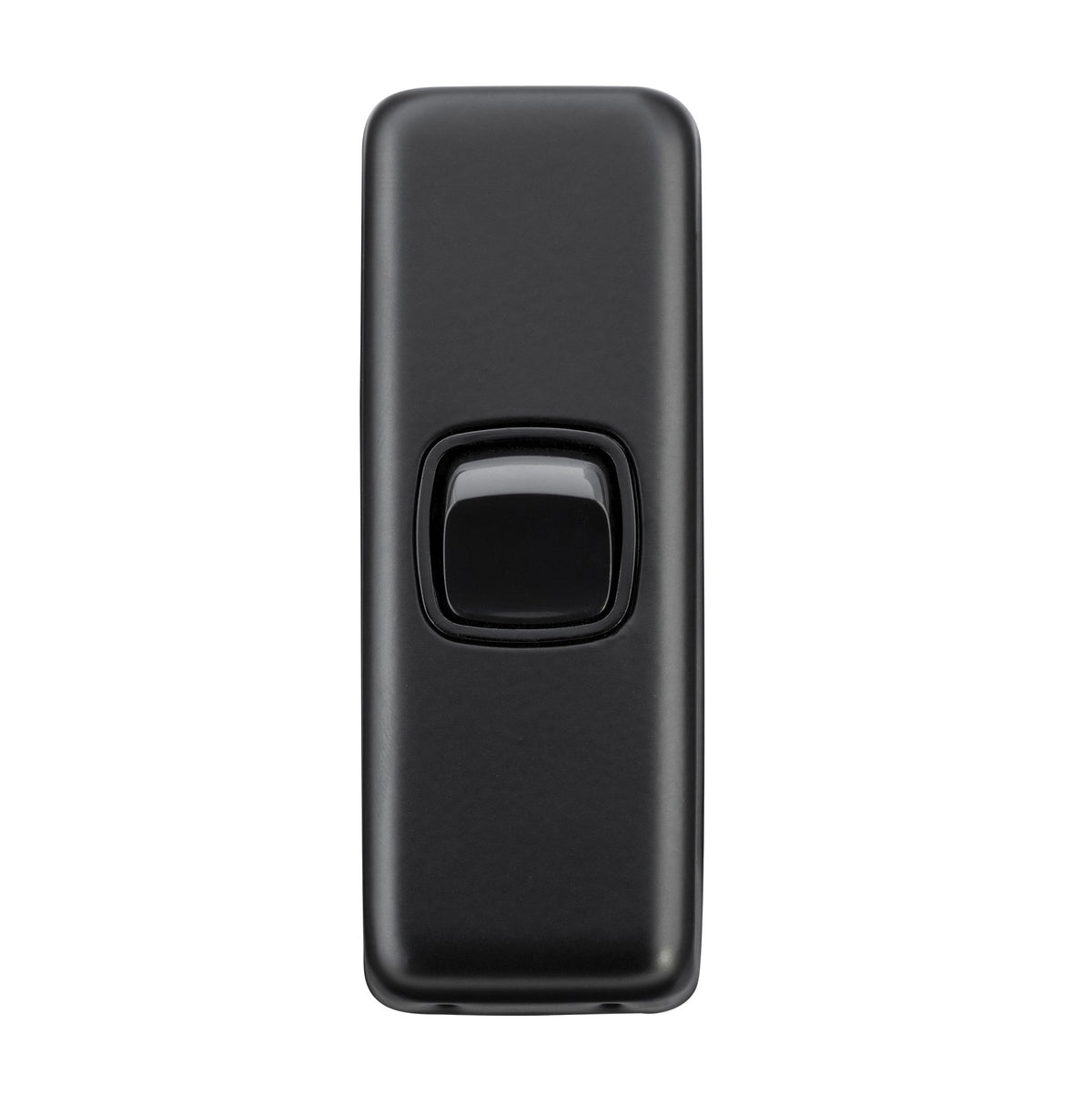1 Gang Flat Plate Rocker Switches – W30mm - Matt Black
