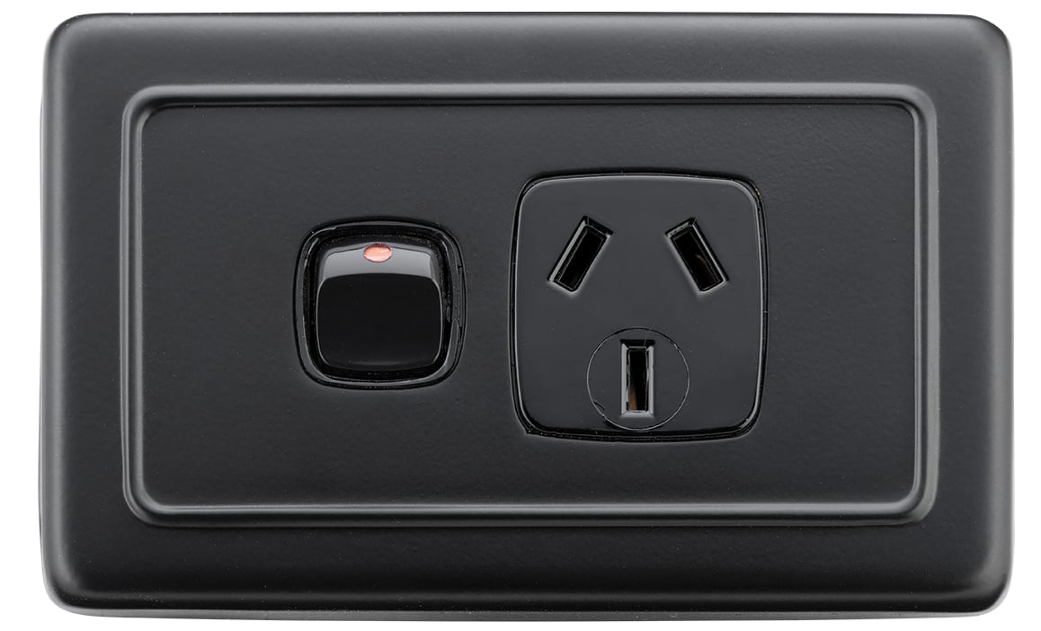 Gang Flat Plate Rocker Switches with Socket