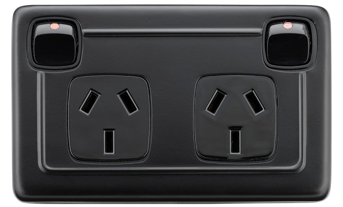 Gang Flat Plate Rocker Switches with Socket