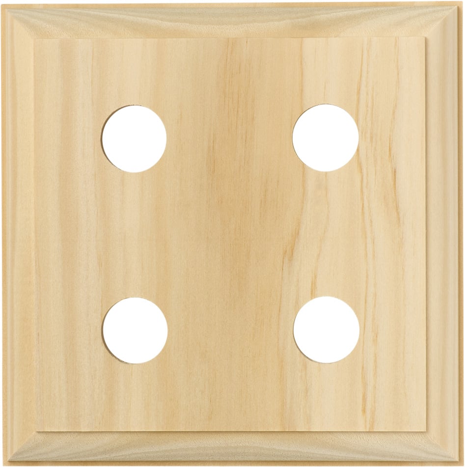 New Switch & Socket Wood Blocks - 4 (Square) - Brand New Tile