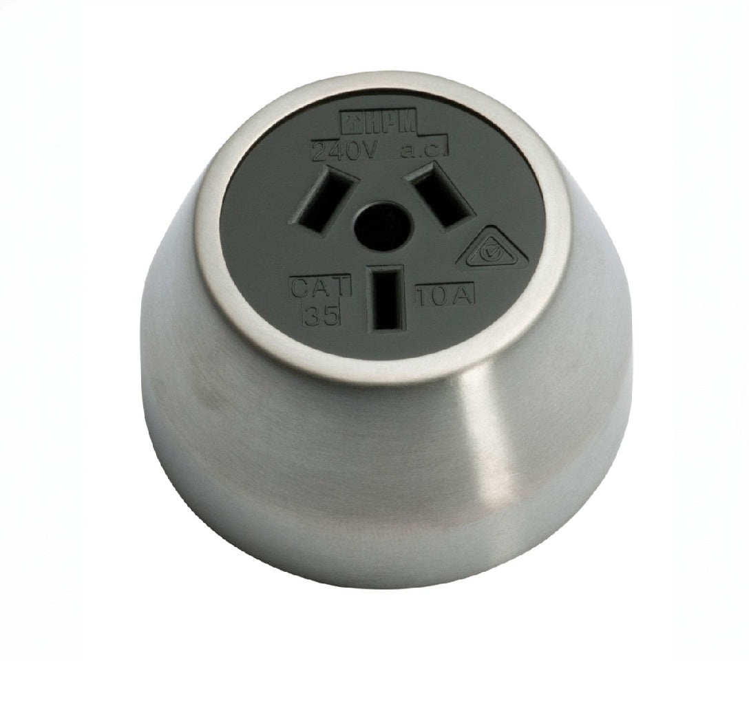 Federation Sockets (Black) - Satin Chrome
