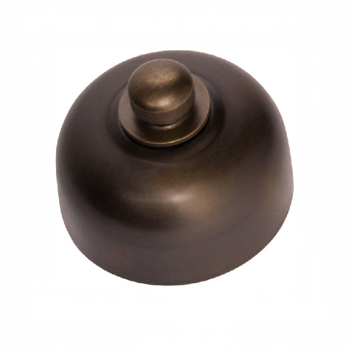 Close-up of a Traditional Fan Controller wall plate, typically featuring a rotary knob or dolly switch for multi-speed ceiling fan control, shown in a heritage metal finish.