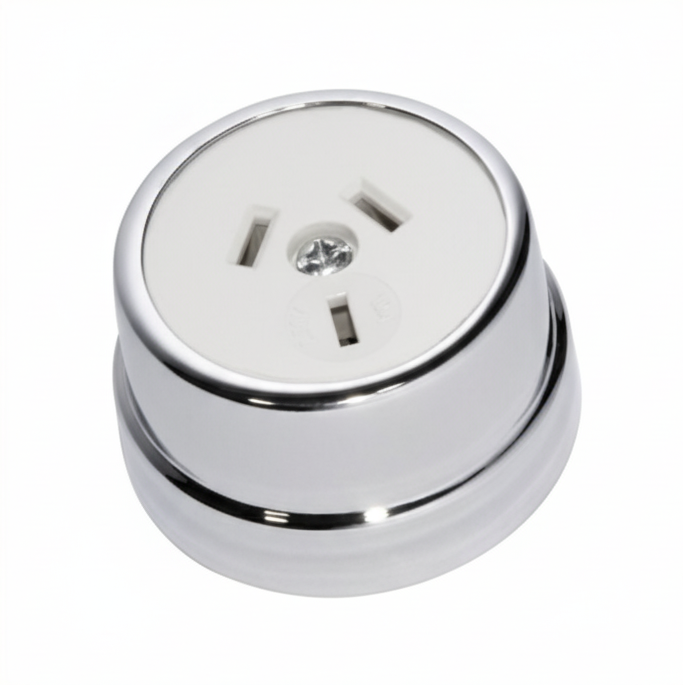 Traditional Sockets (White) - Chrome Plated