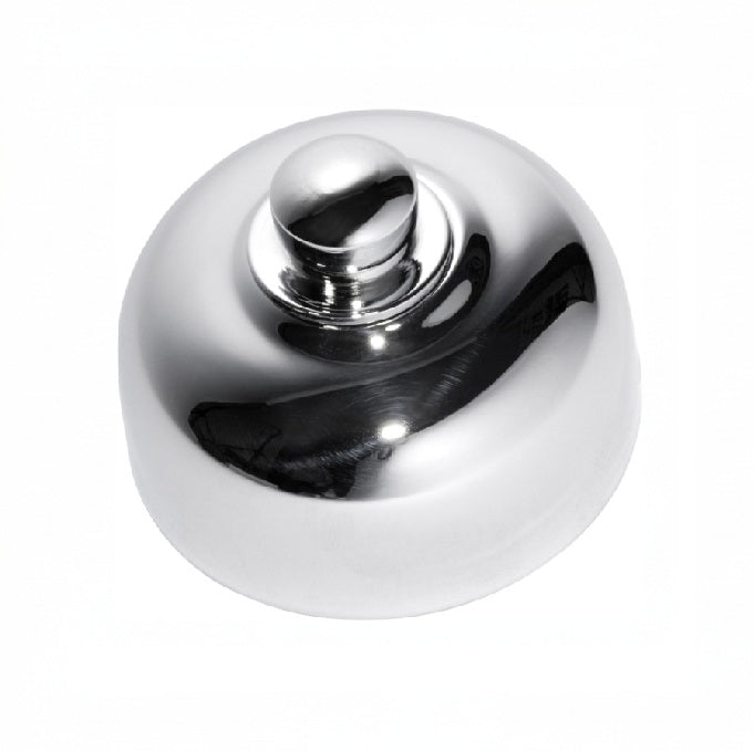 Close-up of a Traditional Fan Controller wall plate, typically featuring a rotary knob or dolly switch for multi-speed ceiling fan control, shown in a heritage metal finish.