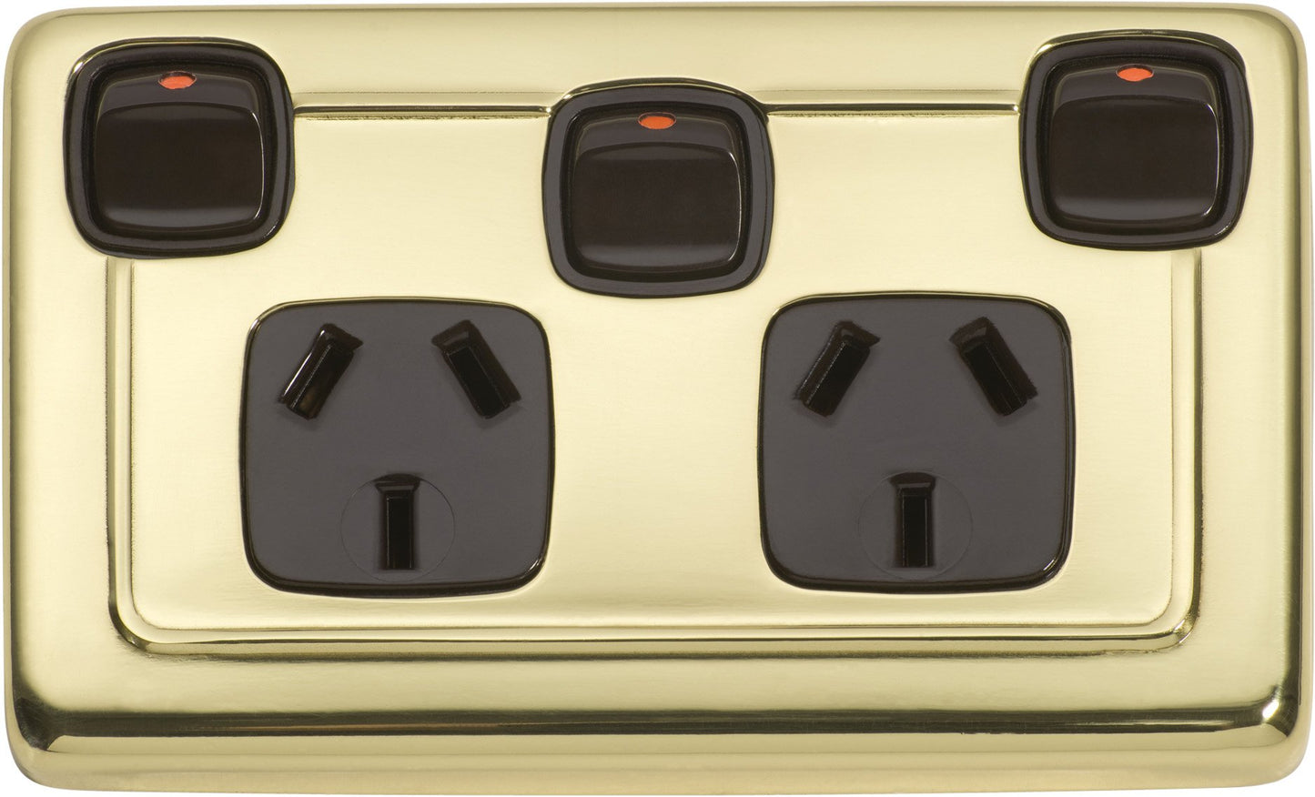 Gang Flat Plate Rocker Switches with Socket
