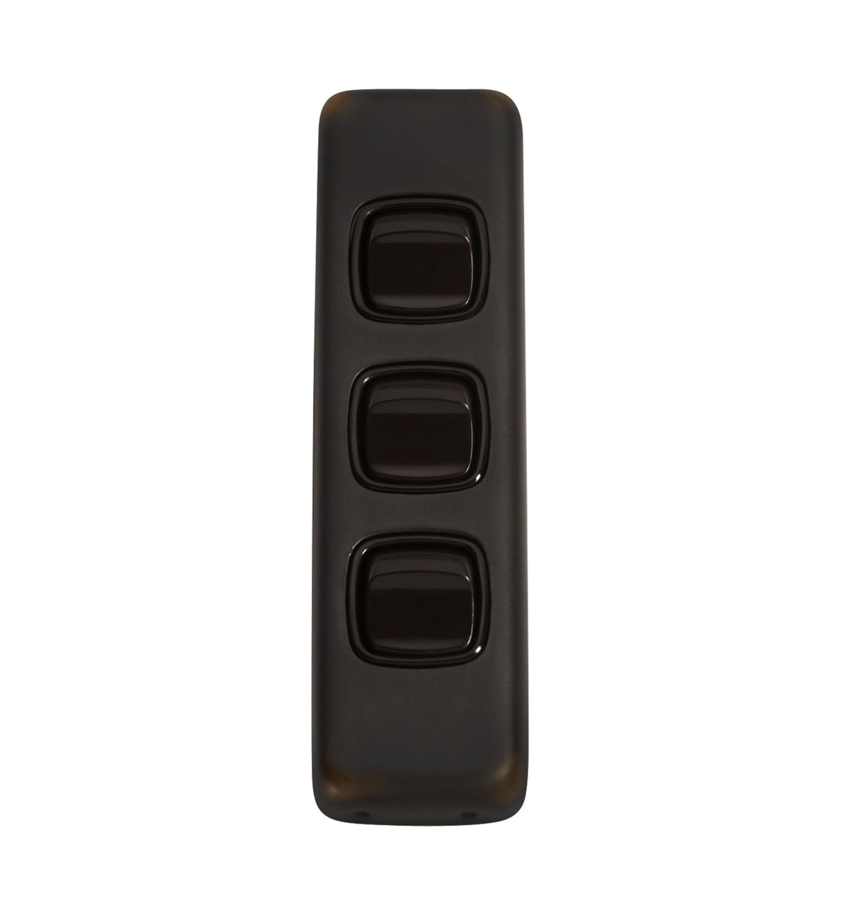 3 Gang Flat Plate Toggle Switches – W30mm - Antique Copper