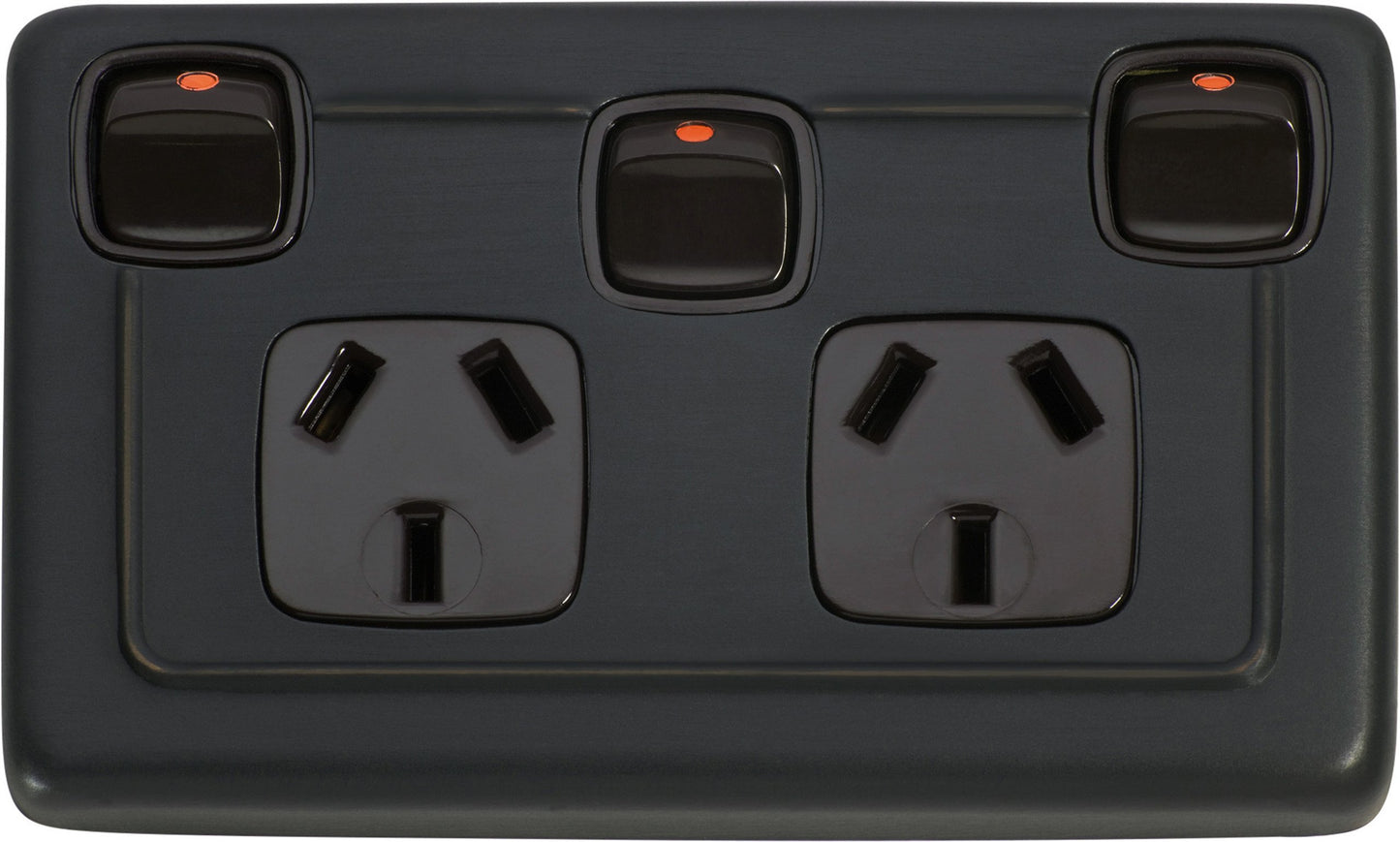 Gang Flat Plate Rocker Switches with Socket