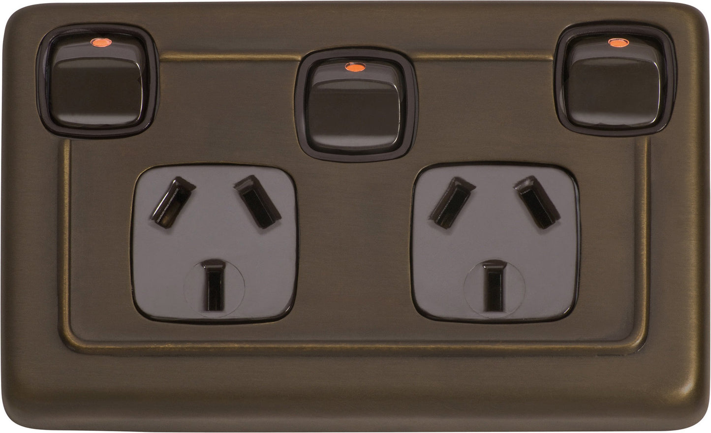 Gang Flat Plate Rocker Switches with Socket