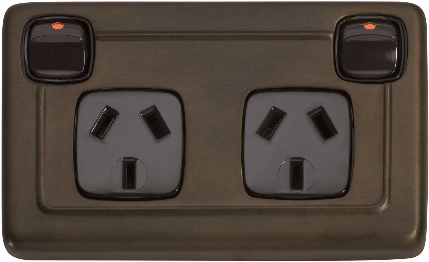 Gang Flat Plate Rocker Switches with Socket