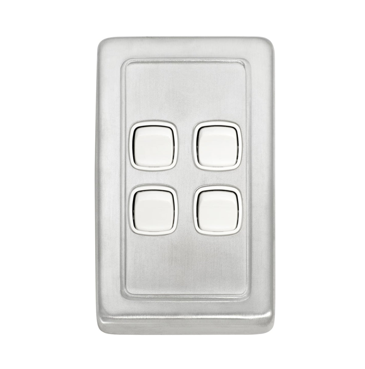 4 Gang Flat Plate Rocker Switches – W72mm