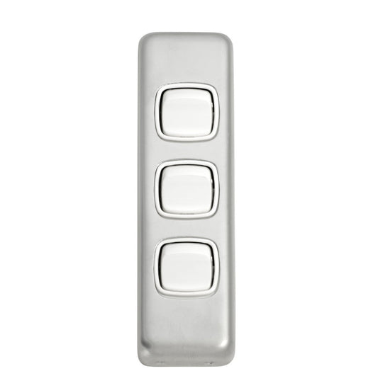 3 Gang Flat Plate Rocker Switches – W30mm