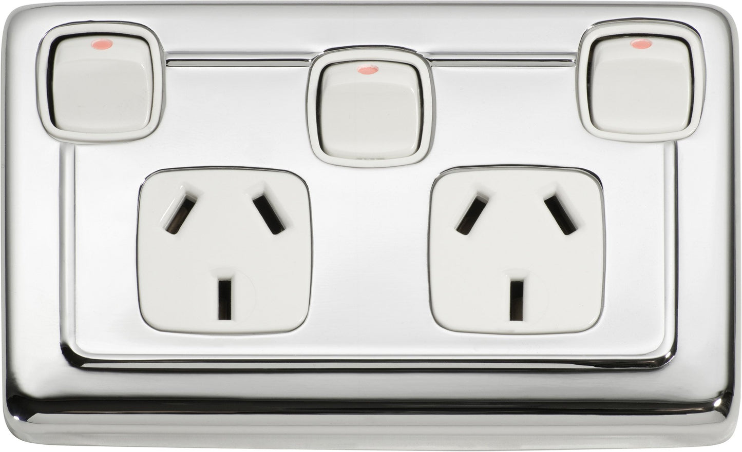 Gang Flat Plate Rocker Switches with Socket