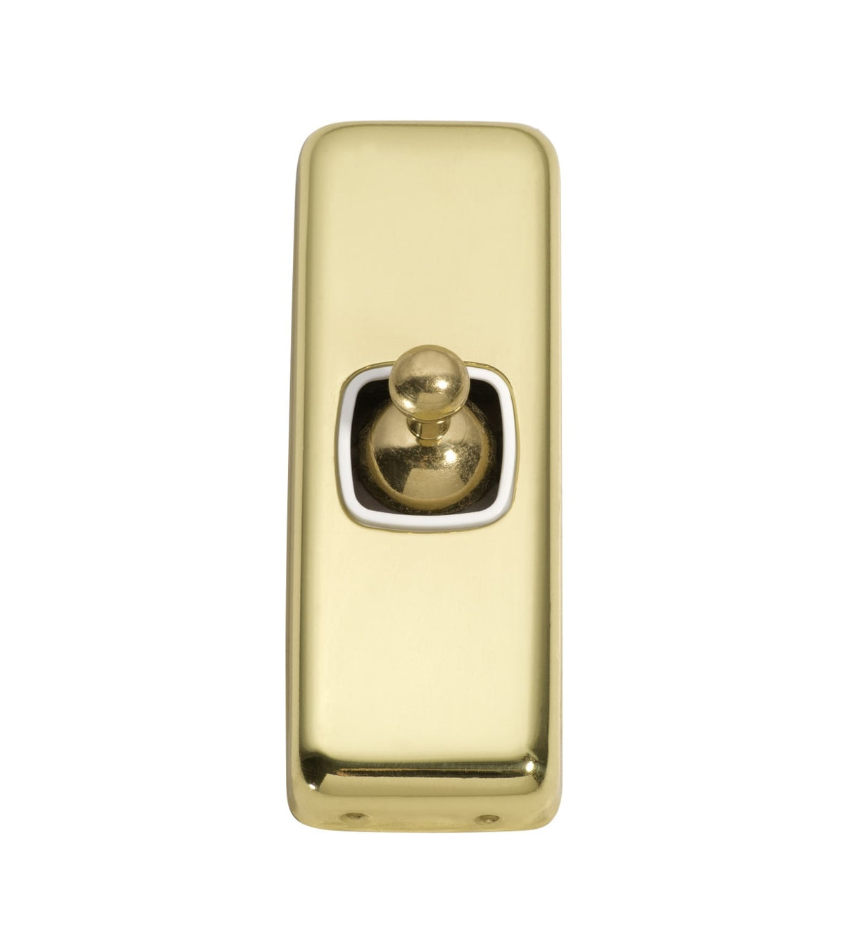 1 Gang Flat Plate Toggle Switches – W30mm - Polished Brass