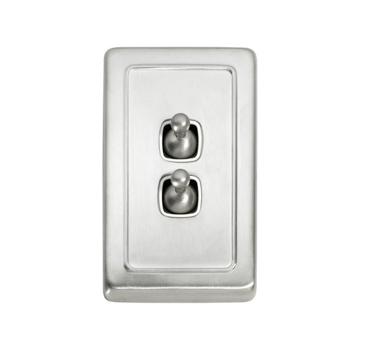 2 Gang Flat Plate Toggle Switches – W72mm