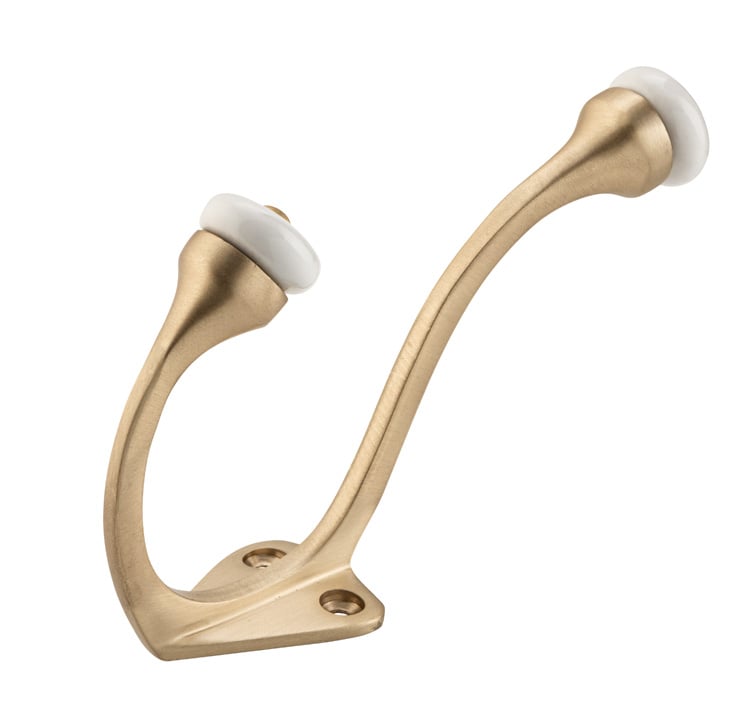 Porcelain Tip Hat & Coat Hooks