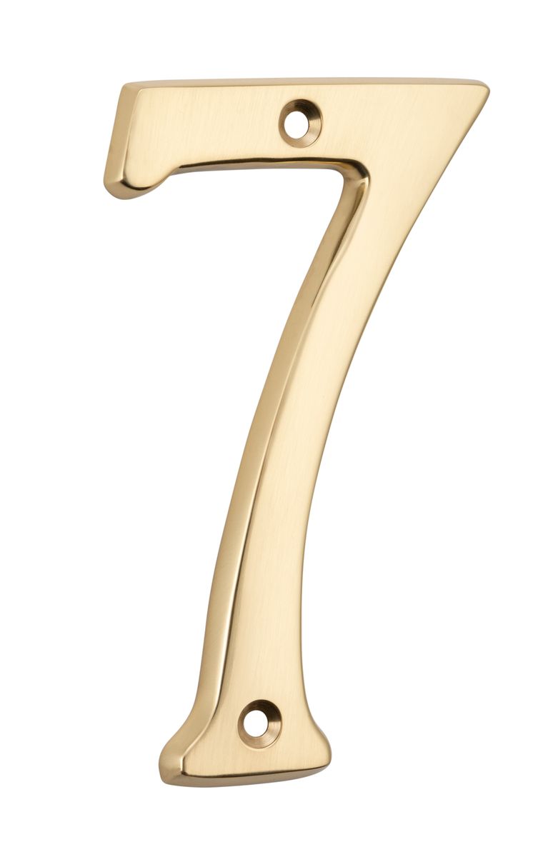 New House Numerals - Polished Brass - Brand New Tile