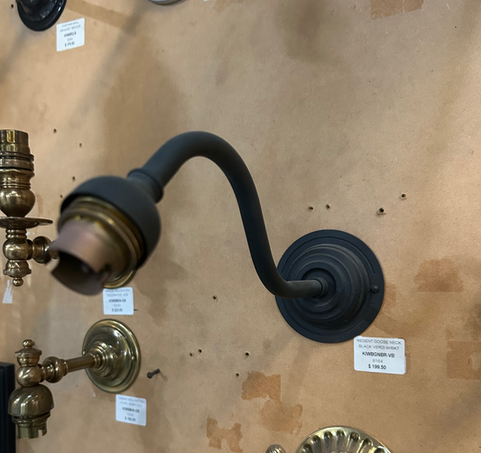 Regent Goose Neck Black Verdi Wall Bracket