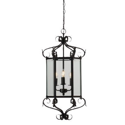 Matt Black Hexagonal Lantern