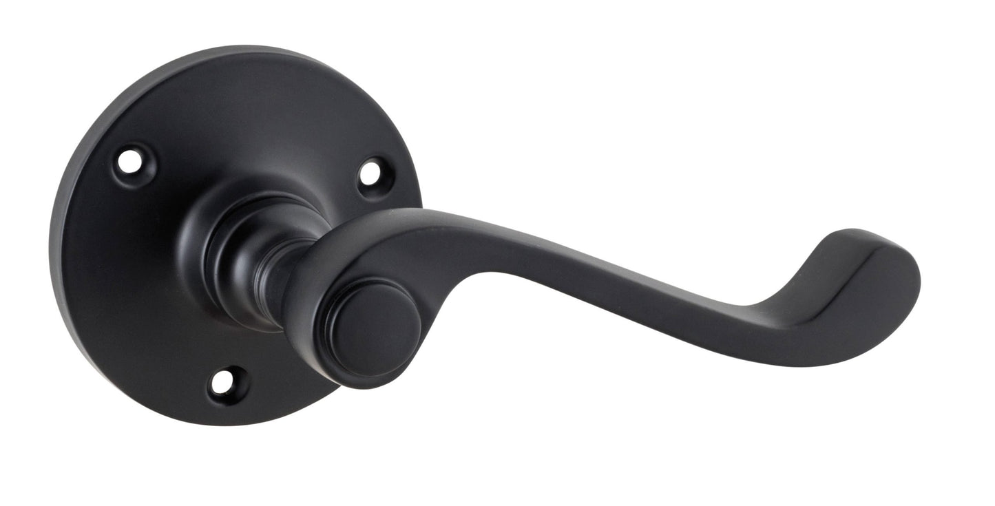 Milton Lever - Rose Round Backplate