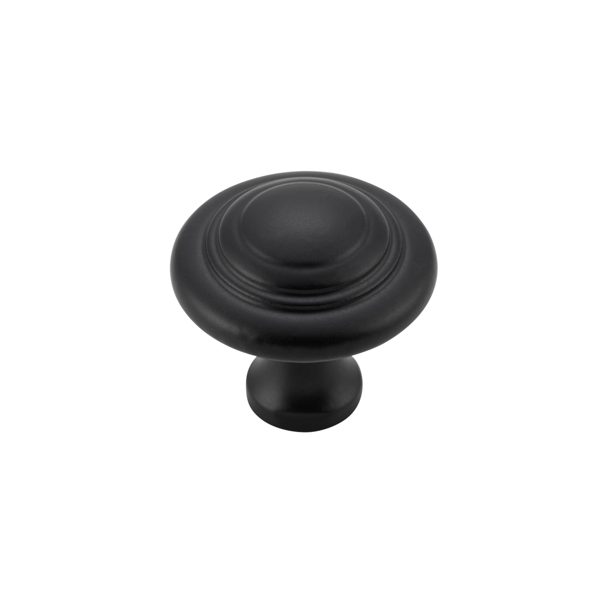 Domed Cupboard Knob (Solid Brass) – D25xP24mm - Matt Black