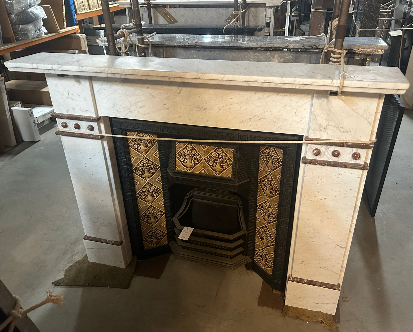 Carrara Marble Fireplace Mantel