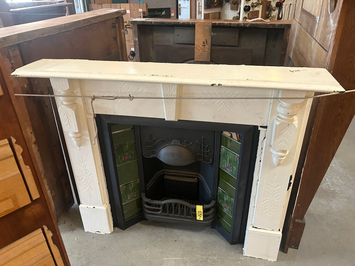 White Timber Fireplace Mantel