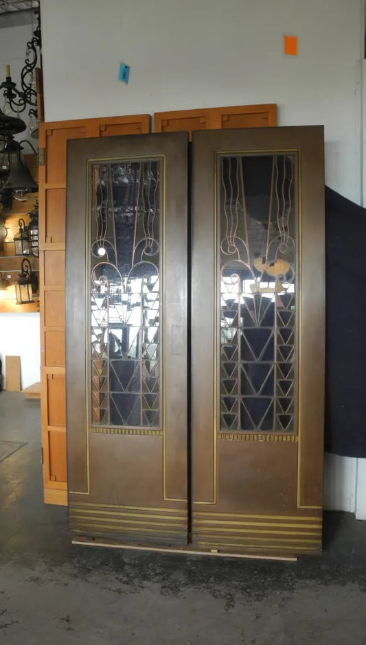 Art Deco Copper light Doors - Second Hand Vintage Salvage Sydney